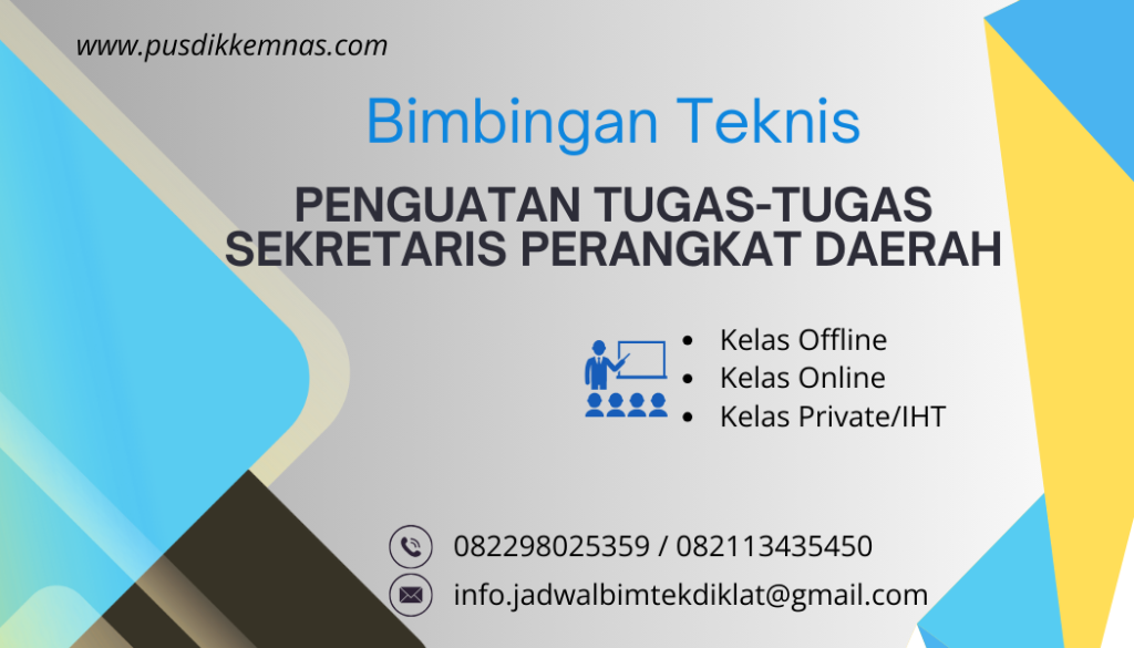 Bimtek Penguatan Tugas-Tugas Sekretaris Perangkat Daerah