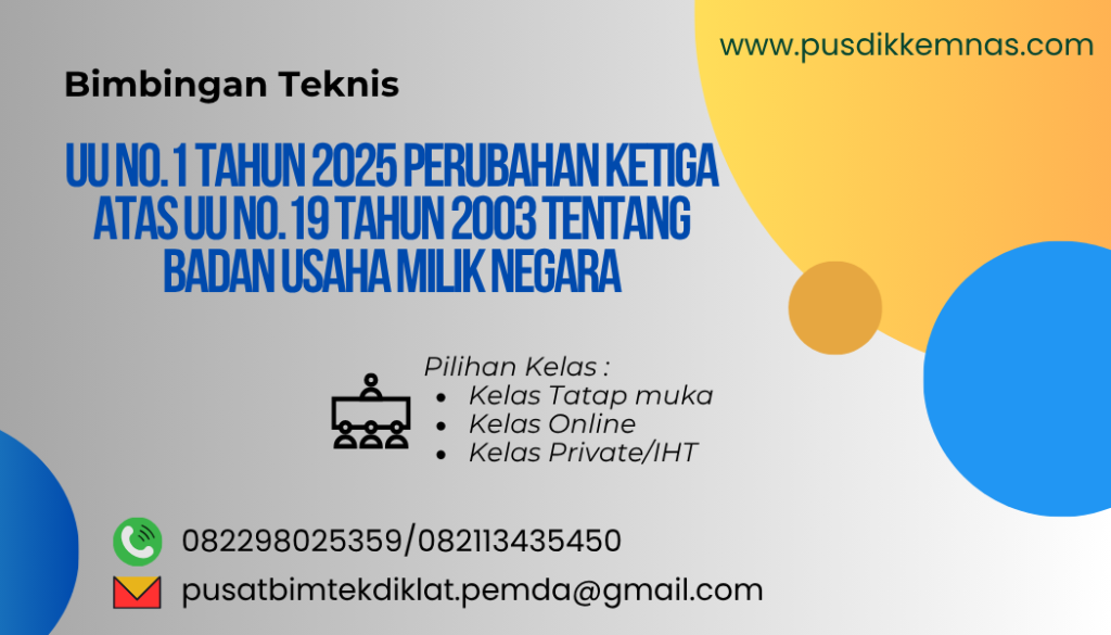 Bimtek UU Nomor 1 Tahun 2025 tentang BUMN