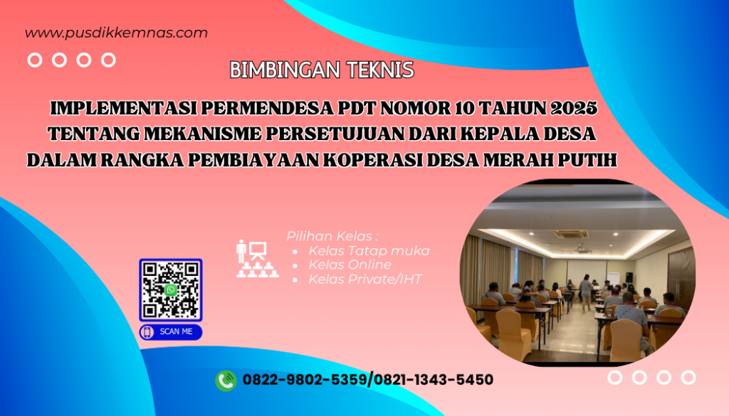 Bimtek Implementasi Permendesa PDT Nomor 10 Tahun 2025