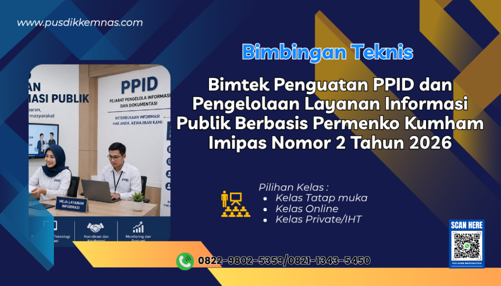 Bimtek Penguatan PPID dan Pengelolaan Layanan Informasi Publik Berbasis Permenko Kumham Imipas Nomor 2 Tahun 2026