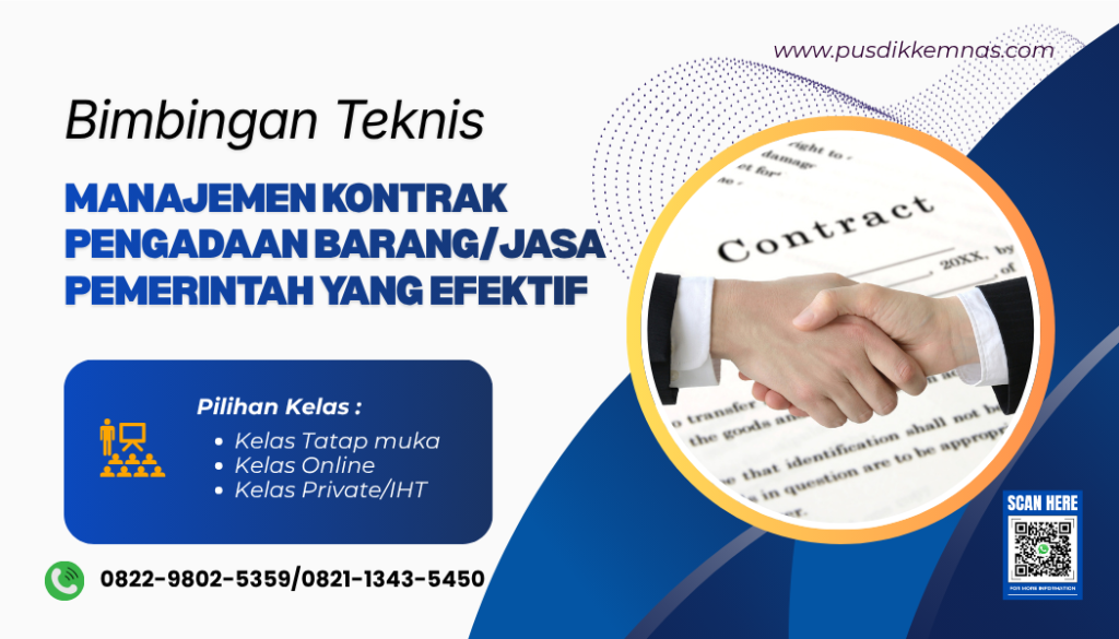 Bimtek Manajemen Kontrak Pengadaan Barang Jasa Pemerintah yang Efektif